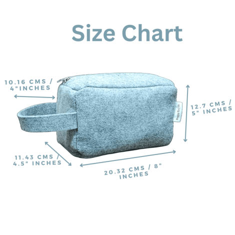 HAPPY EARTH Travel Toiletry Kit Recycled Felt Organizer for Men Women, Shaving Kit Organizer, Make Up/Cosmetic Pouch, Dopp kit, Stationary, and Gadget Pouch (Grey) HAPPY EARTH Travel Toiletry Kit Recycled Felt Organizer for Men Women, Shaving Kit Organizer, Make Up/Cosmetic Pouch, Dopp kit, Stationary, and Gadget Pouch (Grey)