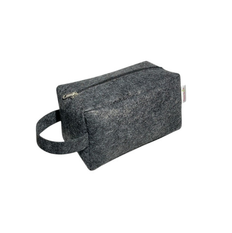 HAPPY EARTH Eco Felt Travel Pouch Organizer for Men Women, Shaving Kit, Makeup/Cosmetic Pouch, Dopp kit, Stationary, and Gadget Pouch 