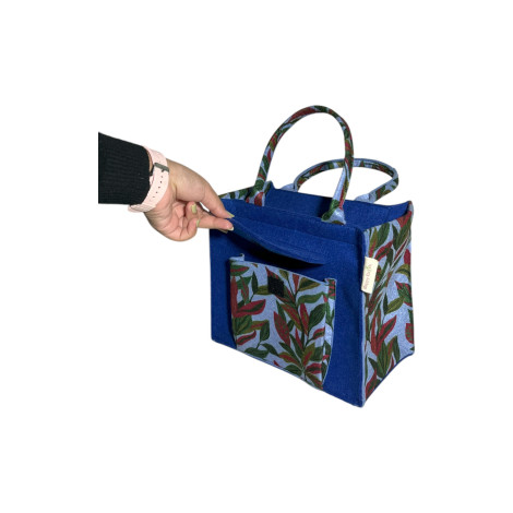 HAPPY EARTH Eco- Tiffin Box Bag Lunch Box Bags Storage Bag for Office School with Handle Food Storage Travel Friendly Standard Size Basket Bag (Blue Colour) HAPPY EARTH Eco- Tiffin Box Bag Lunch Box Bags Storage Bag for Office School with Handle Food Storage Travel Friendly Standard Size Basket Bag (Blue Colour)