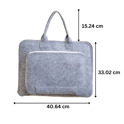 Happy Earth Laptop Bag Sleeve Case Cover Pouch with Handle for Men & Women | 15.6 Inch Laptop with Padded Laptop Compartment | Zipper Closure | Water Repellent (16 Inches, Grey)