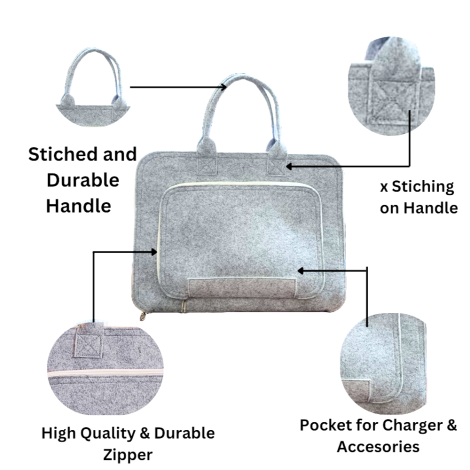 Happy Earth Laptop Bag Sleeve Case Cover Pouch with Handle for Men & Women | 15.6 Inch Laptop with Padded Laptop Compartment | Zipper Closure | Water Repellent (16 Inches, Grey) Happy Earth Laptop Bag Sleeve Case Cover Pouch with Handle for Men & Women | 15.6 Inch Laptop with Padded Laptop Compartment | Zipper Closure | Water Repellent (16 Inches, Grey)